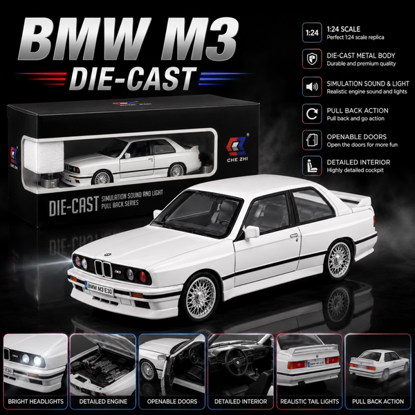 Anime Figure - BMW M3 E30 DIE-Cast Classic Sports Car