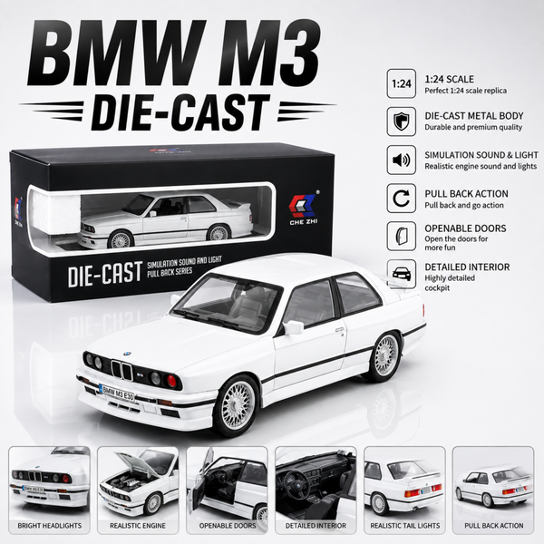 Anime Figure - BMW M3 E30 DIE-Cast Classic Sports Car