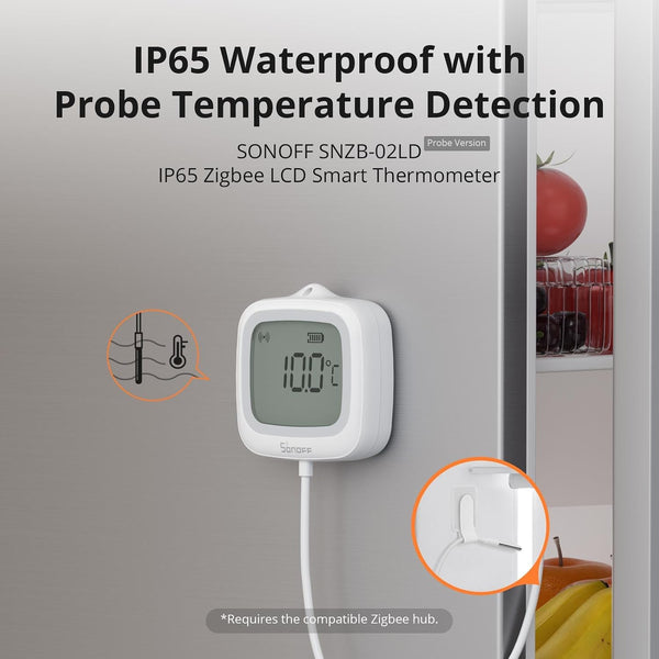 Sonoff Temperature & Humidity Sensor | Real-Time Monitoring | Long-Distance Zigbee 3.0 | Works with Alexa, Google Home