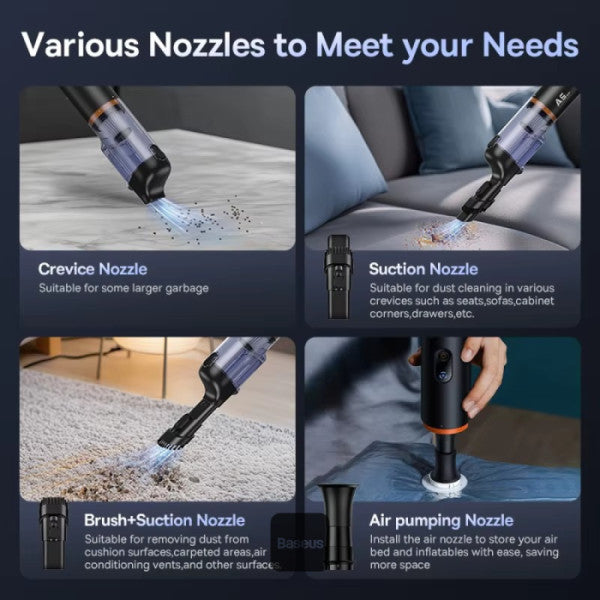 Baseus - Baseus A5 Car Vacuum Cleaner(16000Pa)Cluster Black