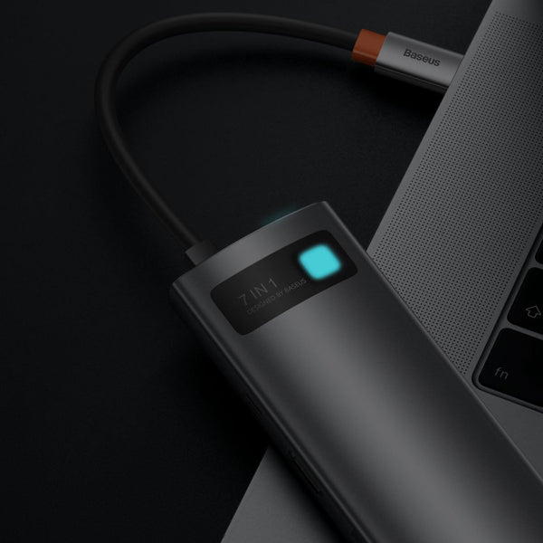 Baseus - Baseus Metal Gleam Series 7-Port Hub Space Grey