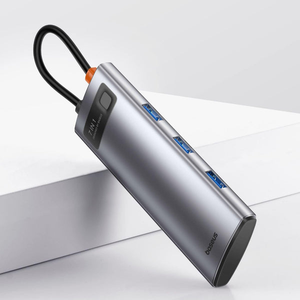 Baseus - Baseus Metal Gleam Series 7-Port Hub Space Grey