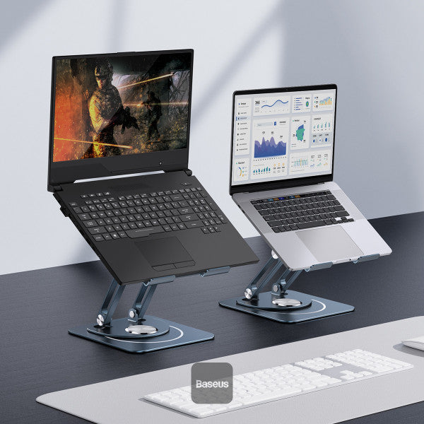 Baseus - Baseus Ultrastable Pro Series Rotatable And Foldable Laptop Stand (Three-Fold Version) Space Grey
