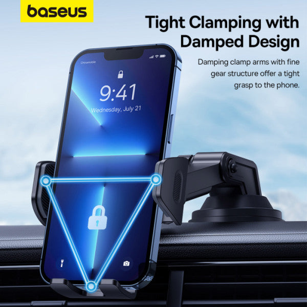 Baseus Ultracontrol Go Series Clamp-Type Phone Holder (Suction Cup Version) Cluster Black