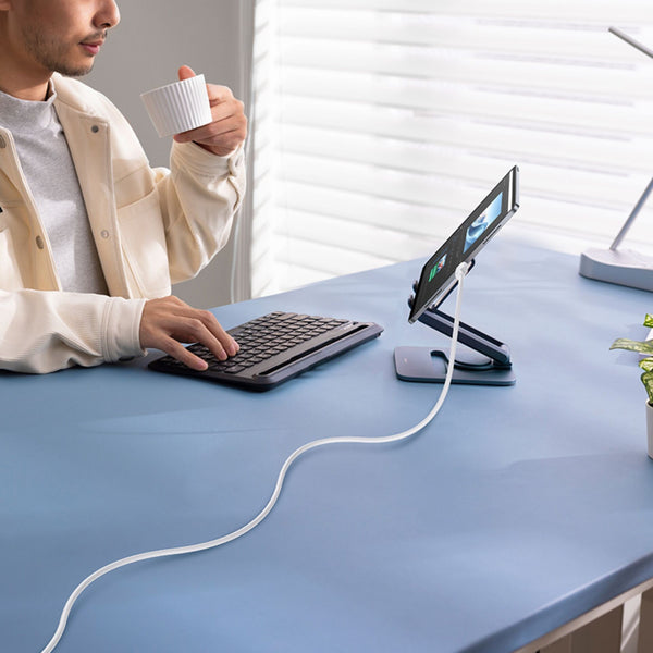 Baseus - Os-Baseus Silky Series Fast Charging Cable Usb To Ip 2.4A 2M Moon White