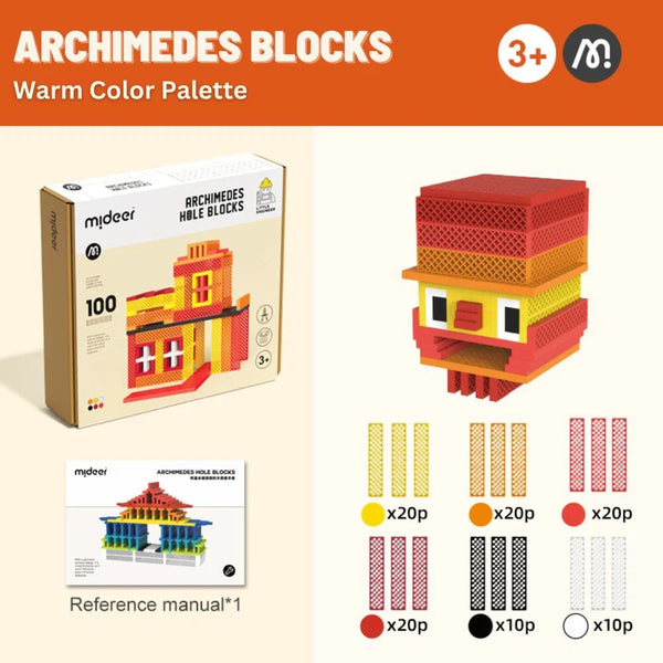 Mideer - Mideer - Archimedes Dimonds Hole Blocks - Warm
