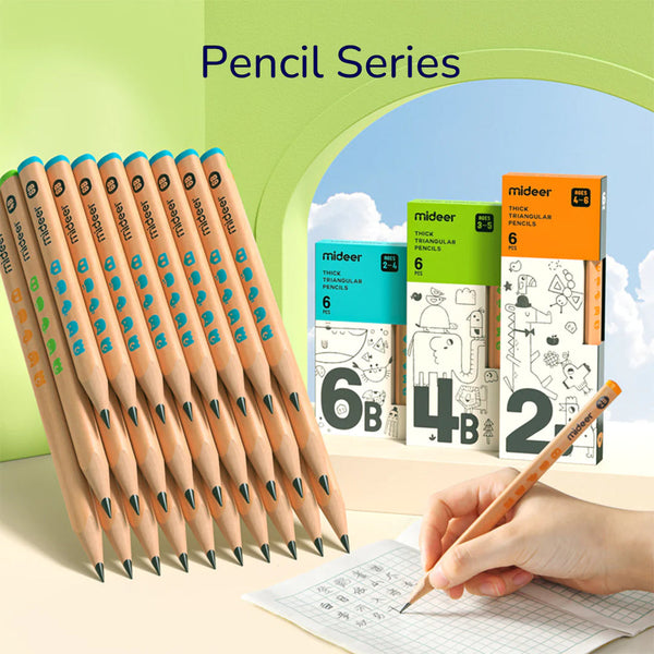 Mideer Thick Triangular Pencils Hb 18Pcs