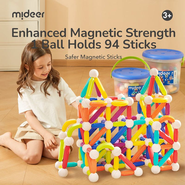 Mideer - Rainbow Magnetic Sticks-100Pcs