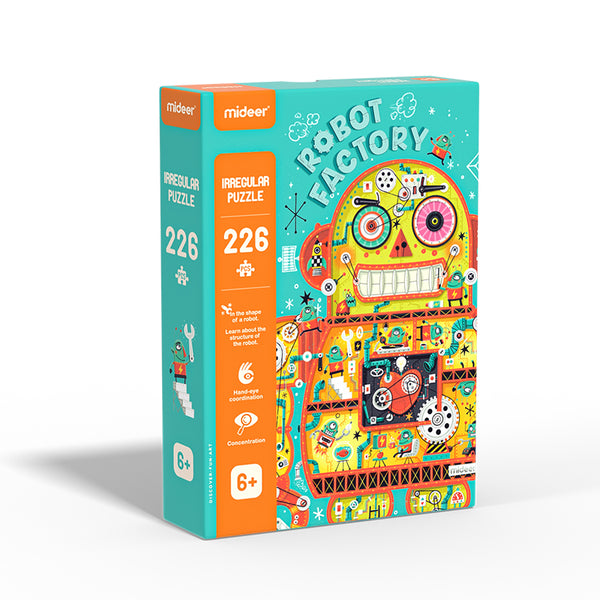 Mideer Robot Factory Irregular Puzzle - Kids Jigsaw Play Set