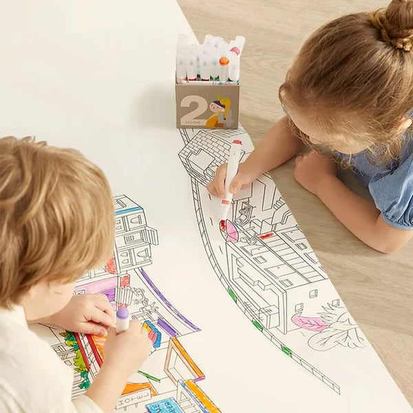 لفة ورق رسم من Mideer بطول 25 متر - ورق رسم طويل للأطفال