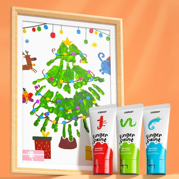 معطف Mideer Finger Paint المقاوم للماء - مريلة فنية للأطفال