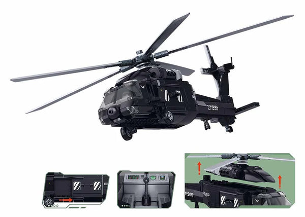 Sluban - Army-Z-20S Attack HelicopterΒ 1/44 Pcs