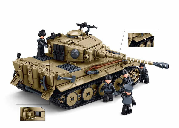 Sluban - Modelbricks Tiger Tank Scale 1/35 941 Pcs