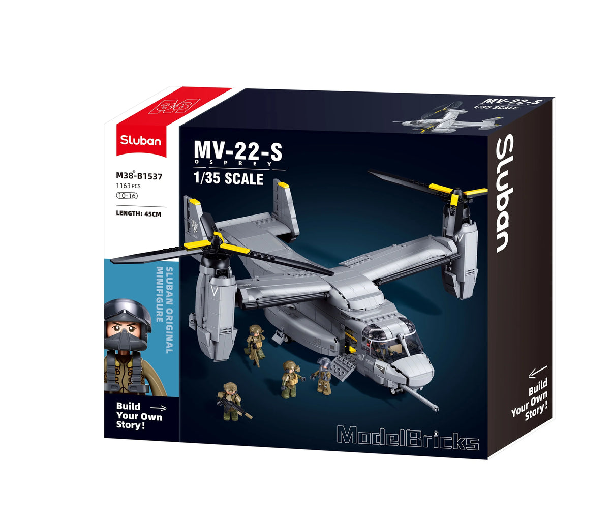 Sluban - Modelbricks 1/44 Mv-22 Osprey 1142 Pcs