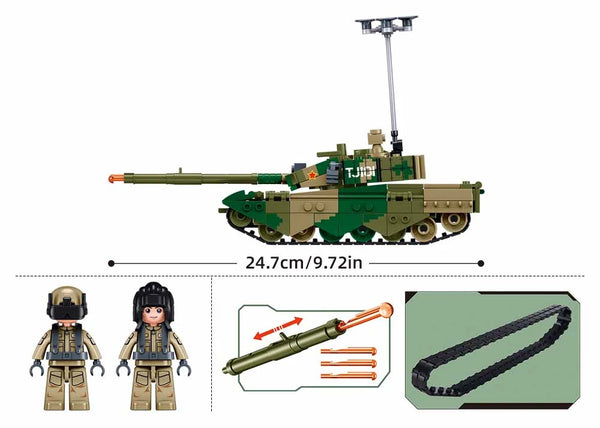 Sluban - Army ZTZ-99AS Main Battle Tank 1/45 391 Pcs