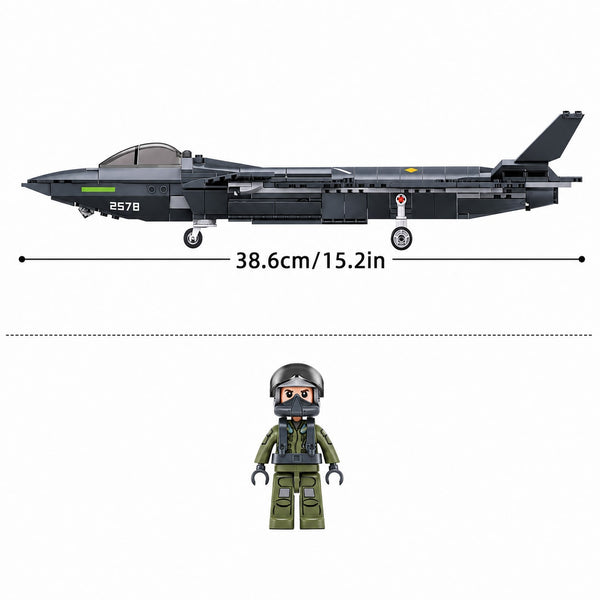 Sluban - Army -J-20 Fighter Jet 1/55