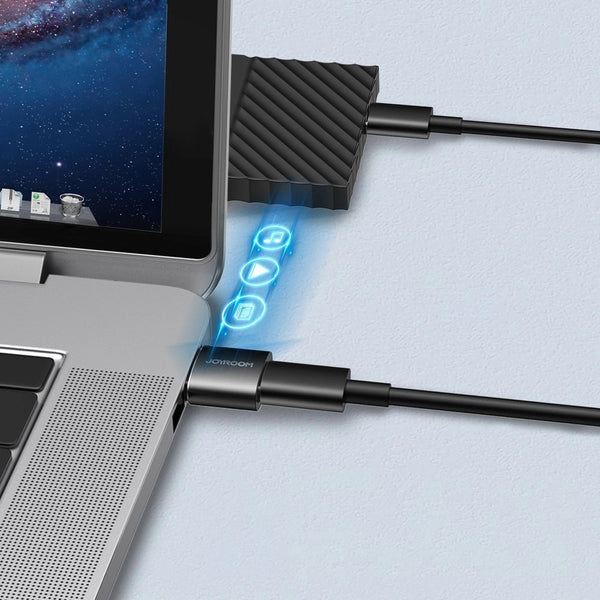 Joyroom - USB male to Type-C female adapter - 2pcs - Black