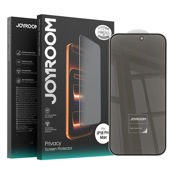 Joyroom - Premium Tempered Glass Privacy Screen Protector for iPhone 18 Pro Max / 17 Pro Max