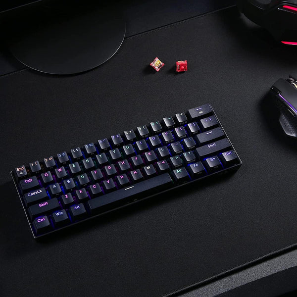 Redragon Draconic 60% Compact Wireless Keyboard,brown Switch