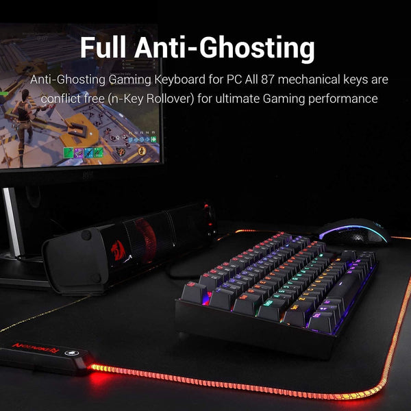 Redragon Kumara black, wired keyboard,blue