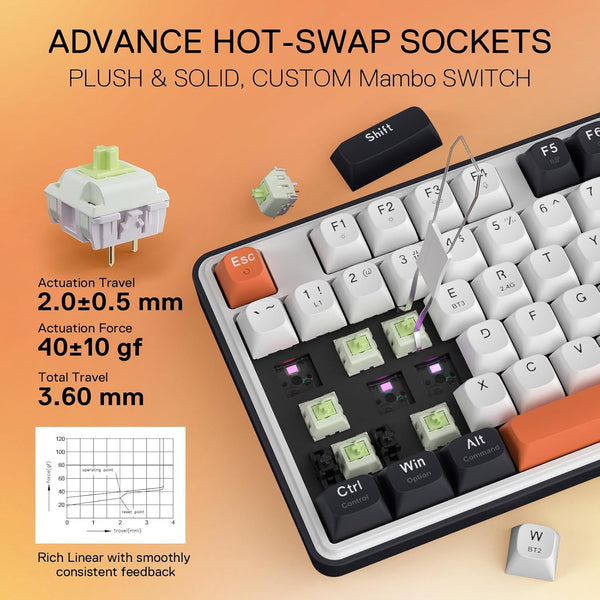 WYVERN PRO ,wired&2.4G&BT keyboard