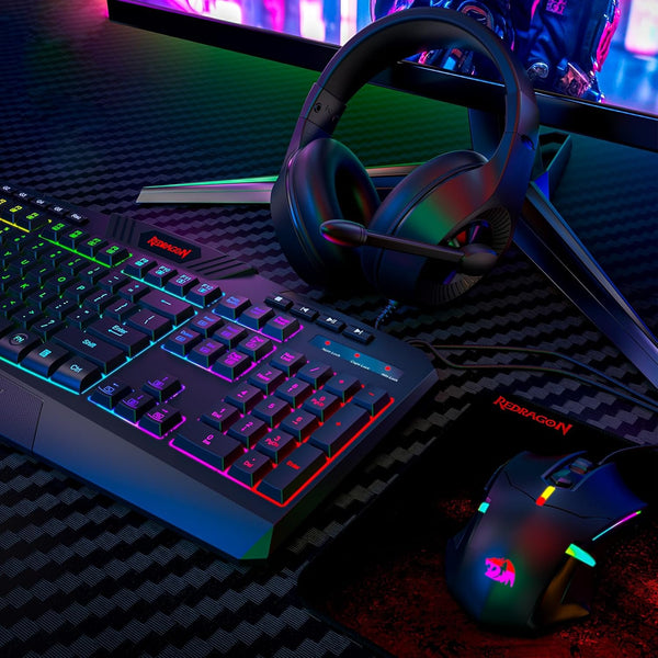Redragon 4in1 combo: K503A-RGB+M601+H120+P016,with adapter