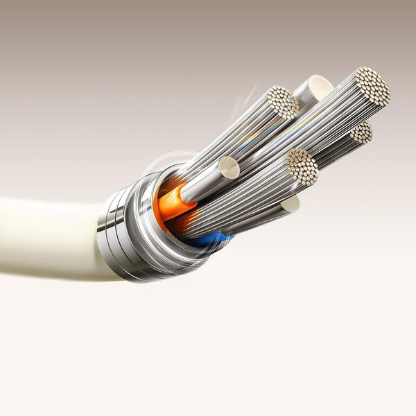 Joyroom - 30W self luminous Liquid Silicone Fast Charging Cable (Type-C to Type-C ) 1.2m - Beige