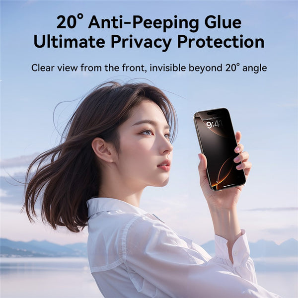 Joyroom - Tempered Glass Screen Protector for iPhone 17 Air, 2.5D Full Screen Coverage with Privacy and Dustproof Design