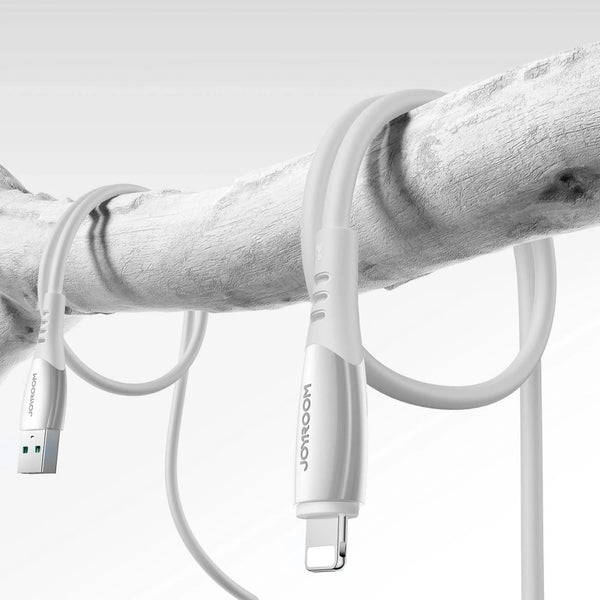 Joyroom S-A59 Vibrant Series charging and data cable, USB/Lightning, 3A, 480Mbps, 1.2m - White