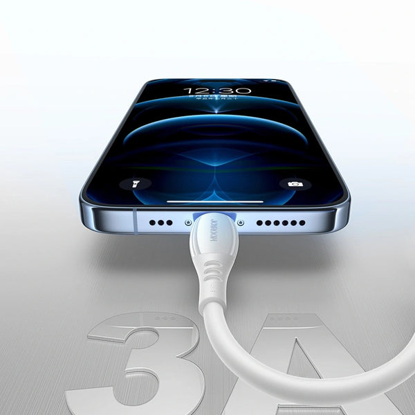 Joyroom S-A59 Vibrant Series charging and data cable, USB/Lightning, 3A, 480Mbps, 1.2m - White