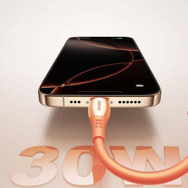 Joyroom S-A59 Vibrant Series 30W Fast Charging Data Cable (Type-Cto Lightining) - Orange