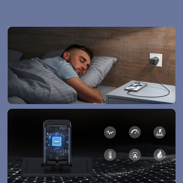 Joyroom JR-TCG18 PD charger, 1x USB-C, 65W - Black