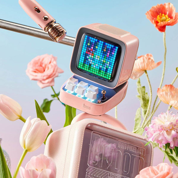 Divoom DitooMic Bluetooth Speaker Microphone Karaoke Function - Pink