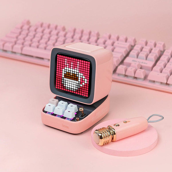 Divoom DitooMic Bluetooth Speaker Microphone Karaoke Function - Pink