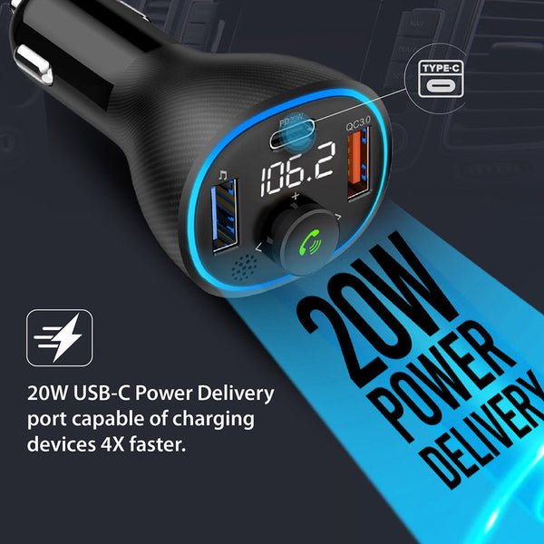 Promate PowerTune-38W Wireless Hands-free Kit with FM Transmitter