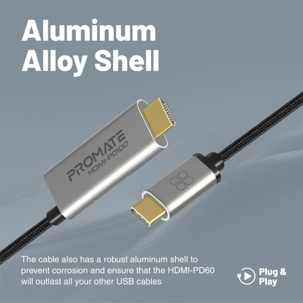 Promate Hdmi-Pd100, Usb-C To Hdmi