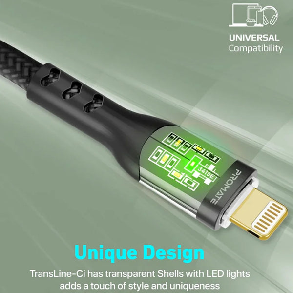 Promate Transline-Ci . Black, Usb-C Cable