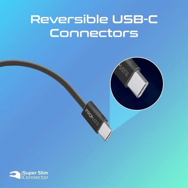Promate Ecoline-Cc200.Black, Usb-C Cable