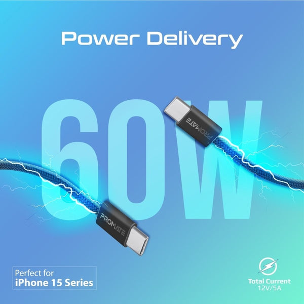 Promate Ecoline-Cc200.Black, Usb-C Cable