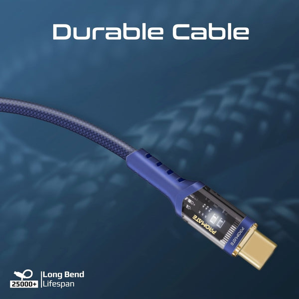 Promate Lucidline-Cc120. Black, Usb-C Cable