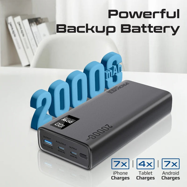 Promate Bolt-20Pd.Black, Power Bank