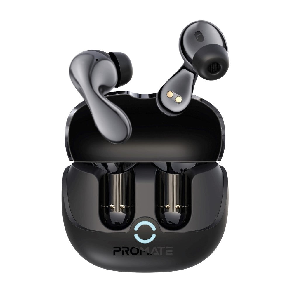 Promate Baton High-Definition Hybrid ANC TWS Earbuds with IntelliTouch - Black