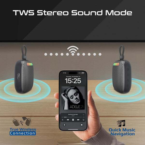 Promate Tingz.Black, Wireless Speaker