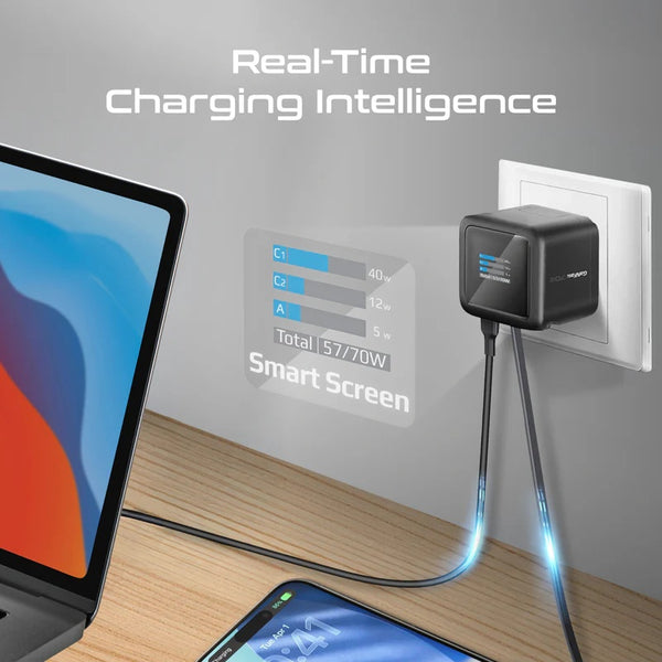 Promate Cubix-R70.Black, Charger Usb-C
