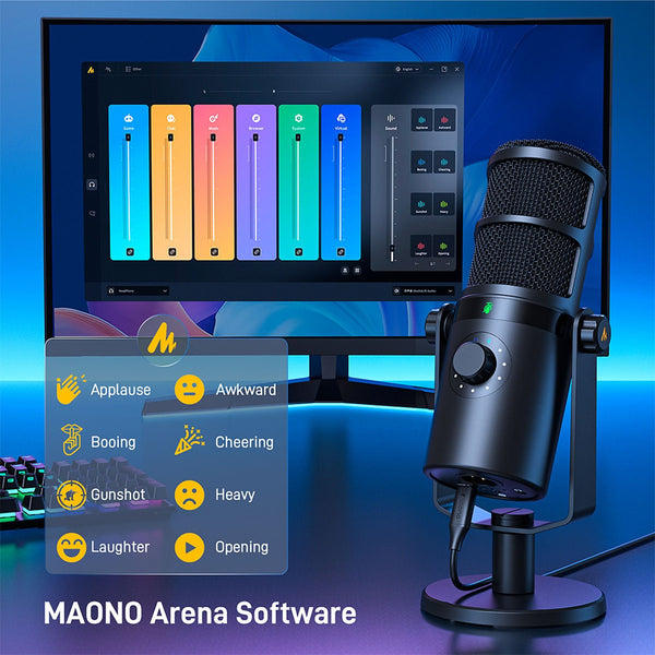 Maono - Pd400X Usb/Xlr Dynamic Microphone - Black