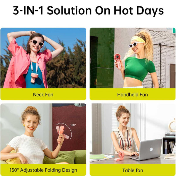 Portable Fan Handheld Fan Life7(3600Mah) - Pink