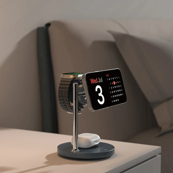 Wiwu - 25W Qi2.2 3 in 1 Space Station Air-cooled Magnatic Wireless Charger