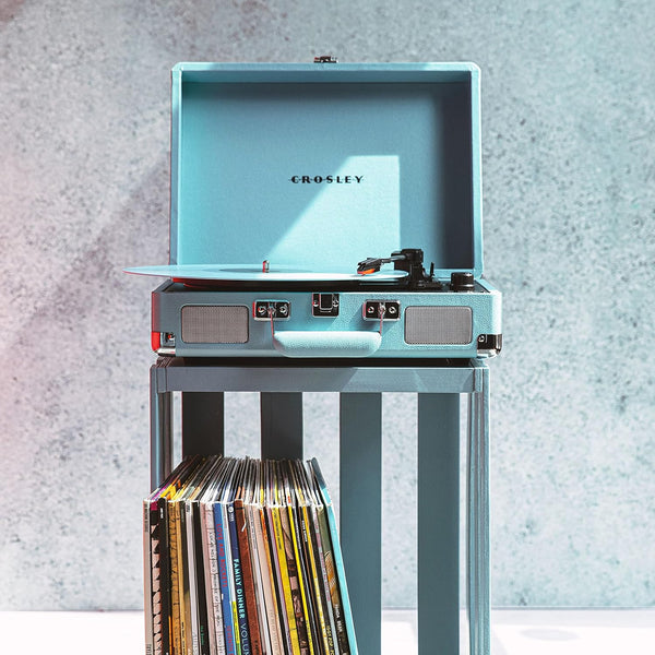 CROSLEY CRUISER PLUS PORTABLE TURNTABLE WITH BLUETOOTH IN/OUT - EXCLUSIVE TURQUOISE