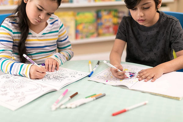 Crayola 12 Washable Fine Line Markers - Kids Art and Coloring Set