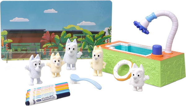 Crayola Washimals Pets Bluey Poolside Playset - Washable Coloring Set